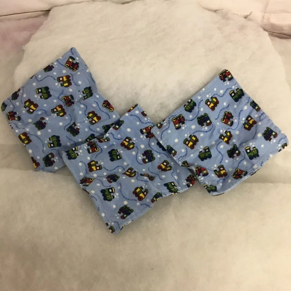 Baby Kids Bath Wash Cloths Baby Soft Flannel Cloths Set Of 3 New Handmade Sewn